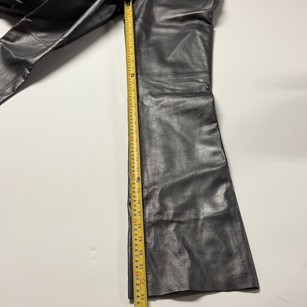 Cache vintage gun metal Leather Pants - Picture 9 of 10
